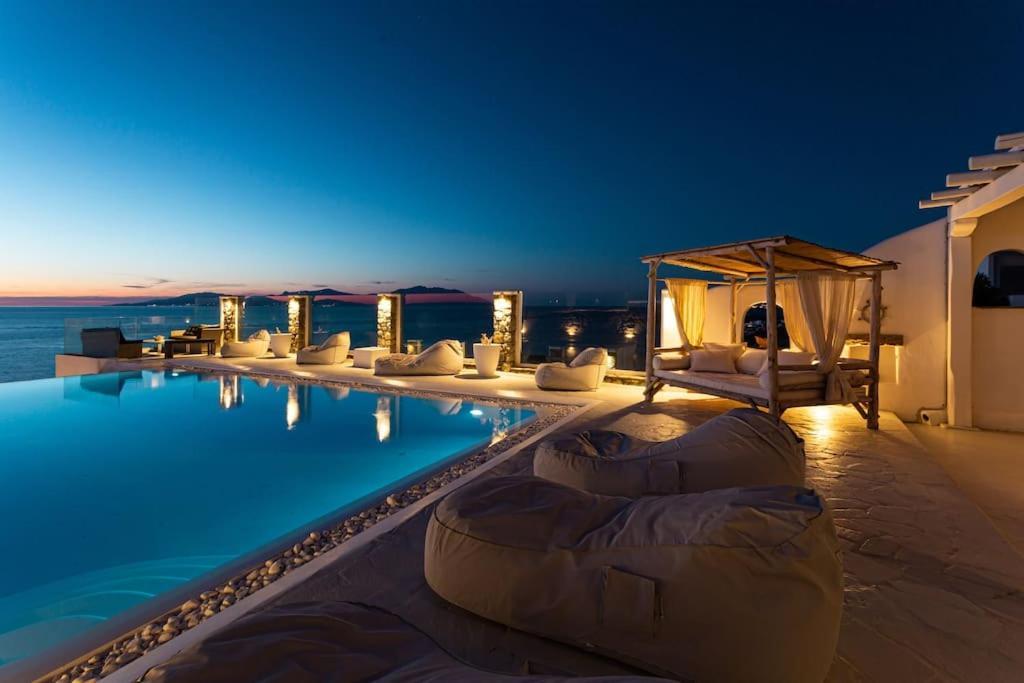 Mykonos Sea View Luxury Villa By Calypso Sunset Villas Mykonos Town Exterior foto