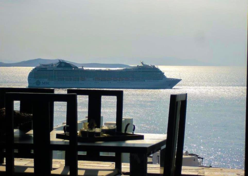 Mykonos Sea View Luxury Villa By Calypso Sunset Villas Mykonos Town Exterior foto