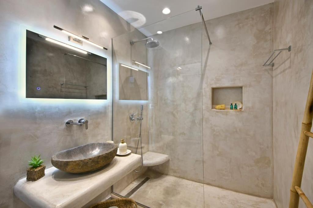 Mykonos Sea View Luxury Villa By Calypso Sunset Villas Mykonos Town Exterior foto